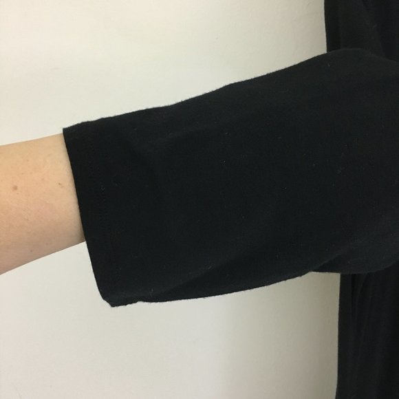 J Jill Black Round Neck Top Stretch Thin Lt weight - Picture 4 of 12